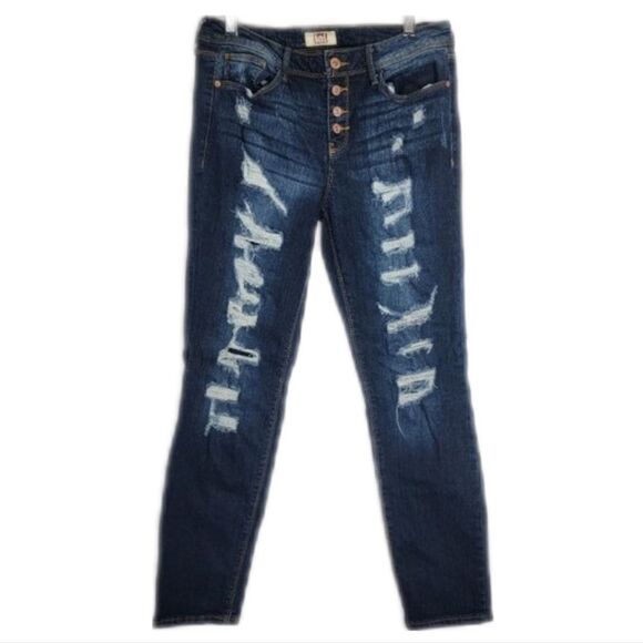 Lei Size 9 Distressed Skinny Denim Jeans - Picture 1 of 12